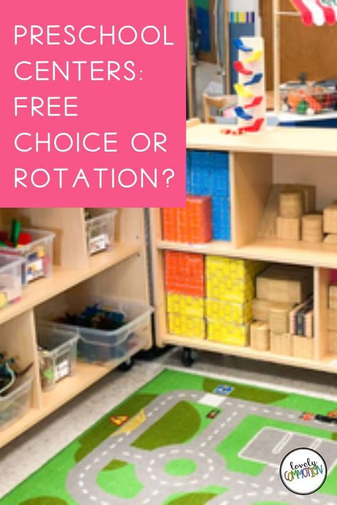 Setting up and managing center time takes making some decisions on how things will be run. Free choice play centers? A center rotation system? Which one is best? Take a look at the pros and cons of each to help you better make an informed decision. Center Rotation Charts, Dramatic Play Centers Preschool, Prek Centers, Preschool Classroom Organization, Classroom Management Preschool, Learning Centers Preschool, Helper Jobs, Early Childhood Education Resources, Center Management