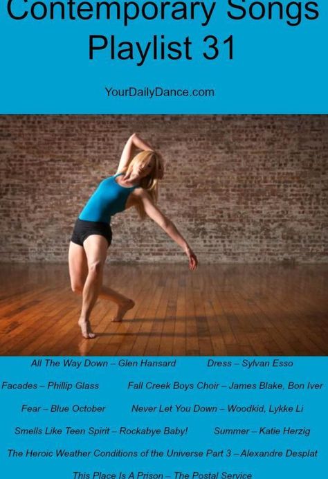 Lyrical Dance Songs, Contemporary Choreography, Contemporary Dance Music, Contemporary Dance Songs, Contemporary Dancing, Wedding Dance Music, Exercise Rooms, Belly Dance Music, Songs For Dance