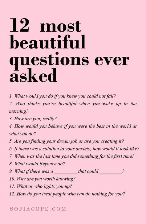 @ Most Beautiful Questions, Beautiful Questions, Tenk Positivt, Inspirerende Ord, Vie Motivation, Motiverende Quotes, Journal Writing Prompts, Self Care Activities, Journal Writing