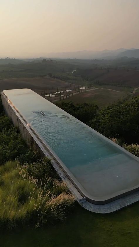 Swimming with the clouds. That's the sensation in our infinity pool. Experience the ultimate relaxation and serenity with breathtaking… | Instagram Garden And Swimming Pool Design, Infinity Pool Design, Deepest Swimming Pool, Pool Architecture, Tropical Pool Landscaping, Greece House, Architecture Photography Buildings, Indoor Jacuzzi, Indoor Pool Design