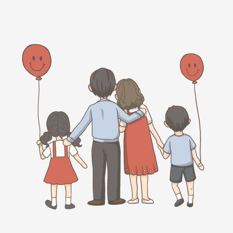 Family Picture Cartoon, Happy Family Pictures, Family Picture Drawing, Family Drawing Illustration, Illustrated Family Portrait, Family Clipart, Family Cute, Family Stickers, Family Drawing