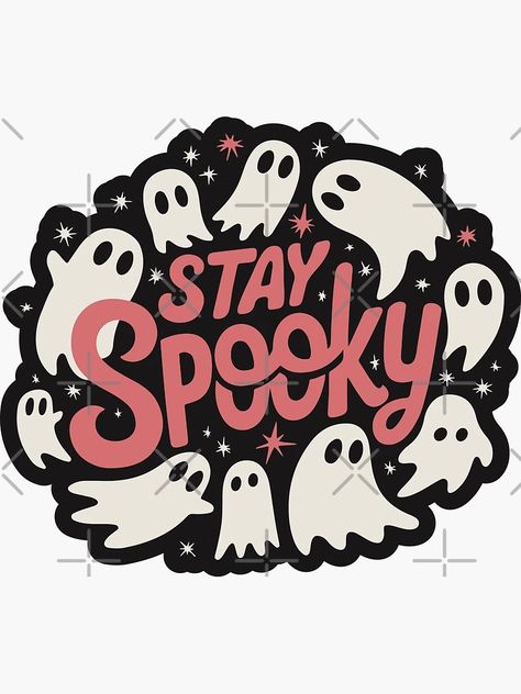 "Stay Spooky Cute Ghost Halloween Design" Sticker for Sale by minki-graphics | Redbubble Stay Spooky, Spooky Cute, Halloween Designs, Design Sticker, Ghost Halloween, Cute Ghost, Halloween Design, Halloween Ghosts, Ghost