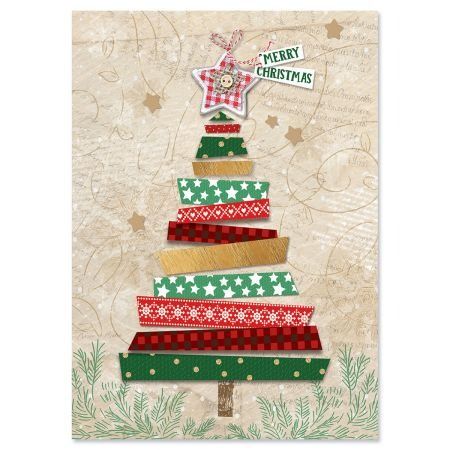 Fabric christmas cards