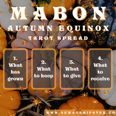 Mabon Tarot Spread and Ritual Ideas — New Age Hipster Wicca Holidays, Ritual Ideas, Harvest Celebration, Autumnal Equinox, Tarot Book, Grimoire Book, Tarot Tips, Tarot Spread, Modern Magic