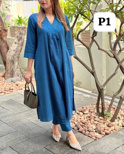 *🌹💥 NEW DESIGN LONCH🌹* *💥Introducing the all day comfort plain Co-ord sets in pure cotton. It comes with 1 side pockets and katha work on neck and sleeves.* *giving perfect outfit and deliberate choice about your look.....* *Color: AVAILAVLE IN 7 COLOUR -PURPAL,TEAL BLUE,DARK WINE,PISTEL GREEN OR BLACK YELLOW RED* *NECK STYLE : V NACK* 😍 *Inclusive: Top & Bottom👌👌👌* 🥰 *KURTI LENGTH - 47-INCHES* 🥰 *PANT LENGTH - 39 INCHES* 🥰 *SLEEVES - 3/4 SLEEVE* *FABRIC - COTTON 60*60* *PRICE 85... Katha Work, Blue Dark, Co Ord, News Design, Teal Blue, Black N Yellow, Perfect Outfit, New Design, Pure Cotton