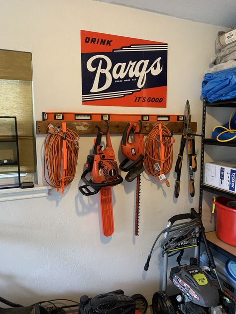 Chainsaw Organization, Chainsaw Holder, Chainsaw Chain Storage, Stihl Chainsaw Repair, Chainsaw Chains, Garage Organization, Chainsaw, Garage