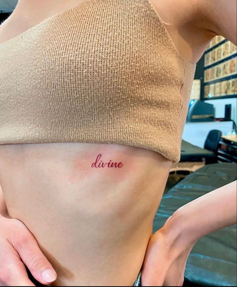 Rib Tattoos For Women, Petit Tattoo, Petite Tattoos, Red Ink Tattoos, Red Tattoos, Classy Tattoos, Cute Tattoos For Women, Discreet Tattoos, Dainty Tattoos