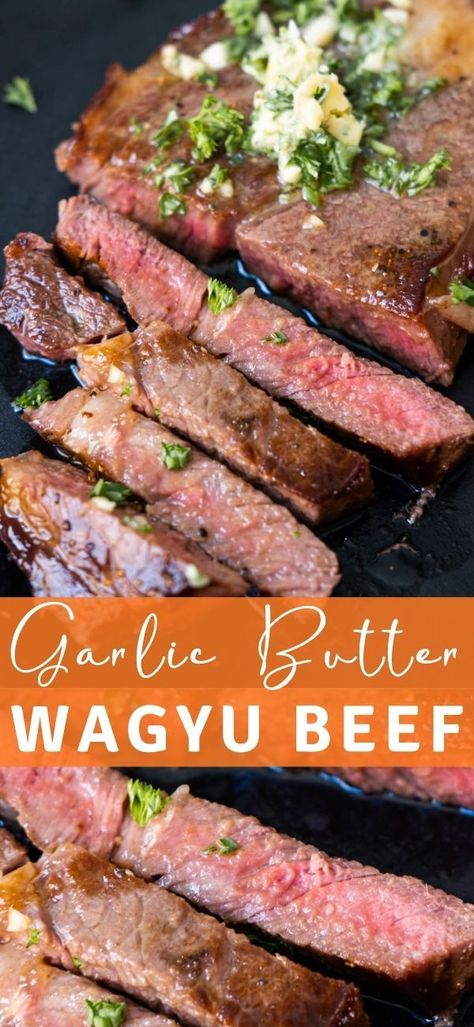 Wagyu Recipes, Garlic Compound Butter, Wagyu Beef Recipe, Wagyu Beef Steak, Beef Chuck Steaks, Strip Steak Recipe, Skirt Steak Recipes, Chuck Roast Recipes, Ribeye Steak Recipes