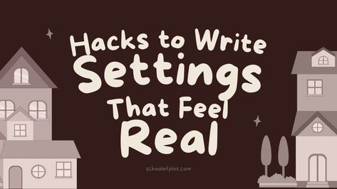 Realistic settings immerse readers in the story, as well as contributing to the story's overall atmosphere and mood. These hacks help you to make your settings more immersive.   Don’t Let Them JUST Be Backdrops To really immerse your reader in a setting, have your characters actually interact with said setting. Have th Setting For Story, Writing Atmosphere, Story Setting Ideas, Writing Setting, Story Help, Interactive Fiction, Writing Inspiration Tips, Writing Plot, Writing Fantasy