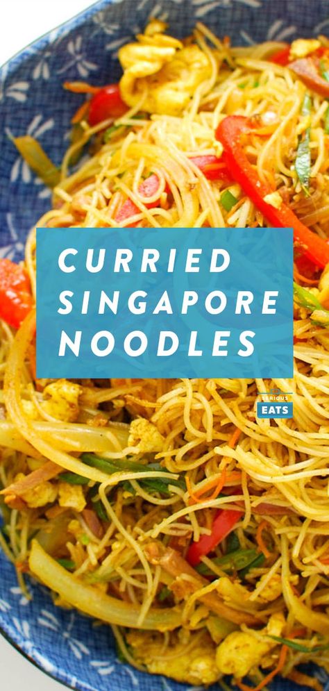 Singapore Noodle, Singapore Rice, Singapore Rice Noodles, Singapore Noodles Recipe, Rice Noodles Recipe, Noodles Chinese, Rice Noodle Recipes, Singapore Noodles, Asian Noodle Recipes