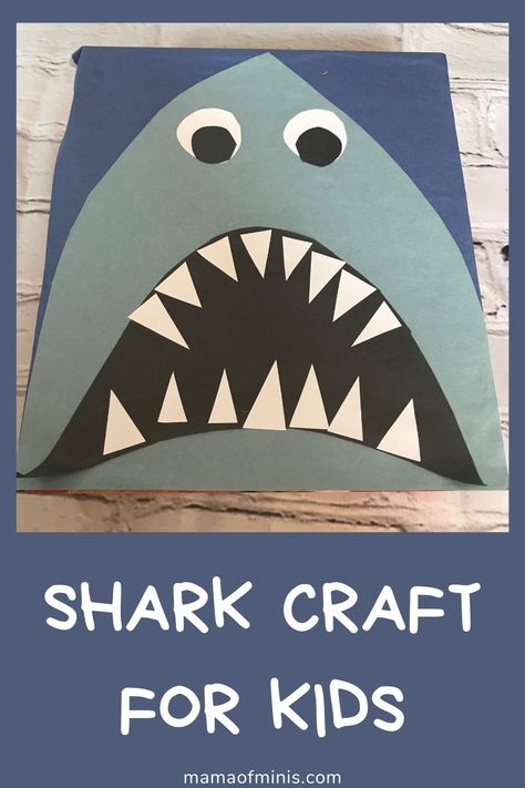 Kids Shark Craft, Shark Craft Kindergarten, Easy Shark Craft, Clark The Shark Craft, Shark Crafts For Toddlers, Shark Crafts For Kids, Shark Crafts, Shark Crafts Preschool, Shark Teeth Crafts