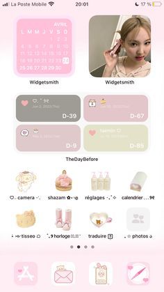 𝓙𝓸𝓻𝓭𝓲 ✨ Pink Icons Ios 16, Ateez Ios 16 Wallpaper, Ios 16 Wallpaper Iphone Pink, Pink Themed Phone Layout, Pink Iphone Layout Homescreen, Iso 16 Wallpaper, Ios 16 Inspo Homescreen, Iphone Homescreen Ideas Pink, Pastel Homescreen Layout