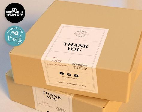 Digital Marketing Branding Materials ️ by mytinydesignsstudio Packing Boxes Ideas, Sticker Packaging Aesthetic, Box Label Design Packaging Ideas, Brand Stickers Logo Packaging Ideas, Packing Box Ideas, Aesthetic Box Packaging, Box Logo Design Ideas, Packing Box Design Ideas, Box Packing Ideas