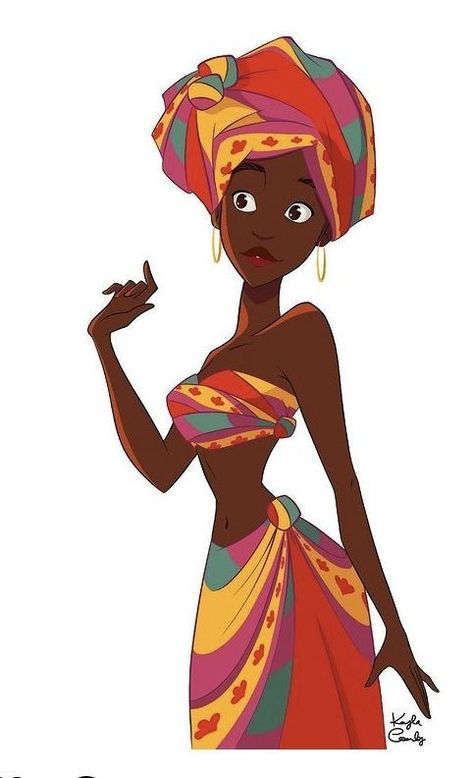 African Character Design Female, African Cartoon Art, African Woman Character Design, African Cartoon Characters, Character Design Black Woman, Black Character Design Girl, African Girl Drawing, Afro Girl Drawing, Animated Black Women