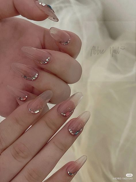 Burgundy Douyin Nails, Pink Douyin Nails Almond, Nail Inspo Douyin, Douyin Nails Almond, Douyin Nails, Nails Almond, Nail Nail, Almond Nails, Nail Ideas