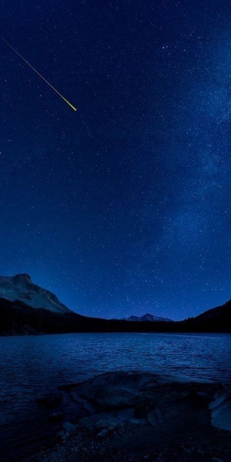 Blue sign on Twitter: "Make a wish 🖤💙✨💫… " Photo Ciel, Faraway Tree, Beautiful Night Sky, Sky Full Of Stars, Midnight Sky, The Night Sky, Klein Blue, Beautiful Sky, Shooting Stars