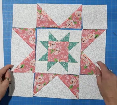 Sawtooth Star Quilt Block Variations, Sawtooth Star Quilt Block, Sawtooth Star Quilt, Sawtooth Star, Quilt Block Patterns Free, Orange Square, Star Quilt Blocks, Quilt Block Tutorial, Star Blocks