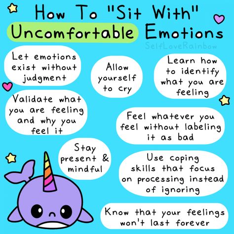 Self-Love Rainbow - Page 3 of 121 - Making self care and self love part of the everyday. Sit With Your Feelings, Counselling Resources, Hope Box, Distress Tolerance, Intrusive Thoughts, Health Tools, Counseling Resources, Emotional Awareness, Therapy Worksheets