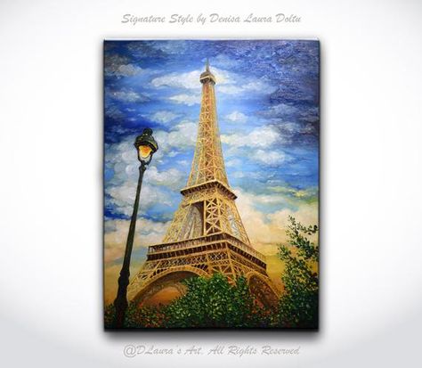 Tower Painting, Torre Eiffel Paris, Eiffel Tower Painting, Painting Paris, Eiffel Tower Art, Colour Drawing, Paris Painting, Architectural Art, African Art Paintings