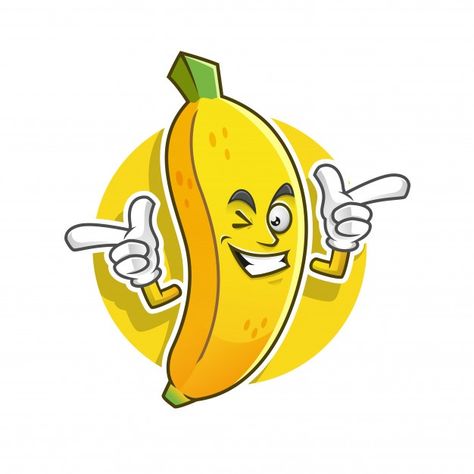 Nature Character, Cartoon Banana, Banana Sticker, Happy Fruit, Monkey Stickers, Kawaii Fruit, Fruit Cartoon, Banana Art, Vector Food