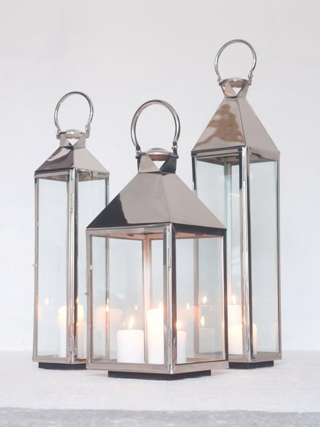 Large Candle Lanterns, Big Lantern, Extra Large Candles, Steel Candle Holder, Floor Lanterns, Silver Lanterns, Floor Lantern, Indoor Lanterns, Entrance Lighting