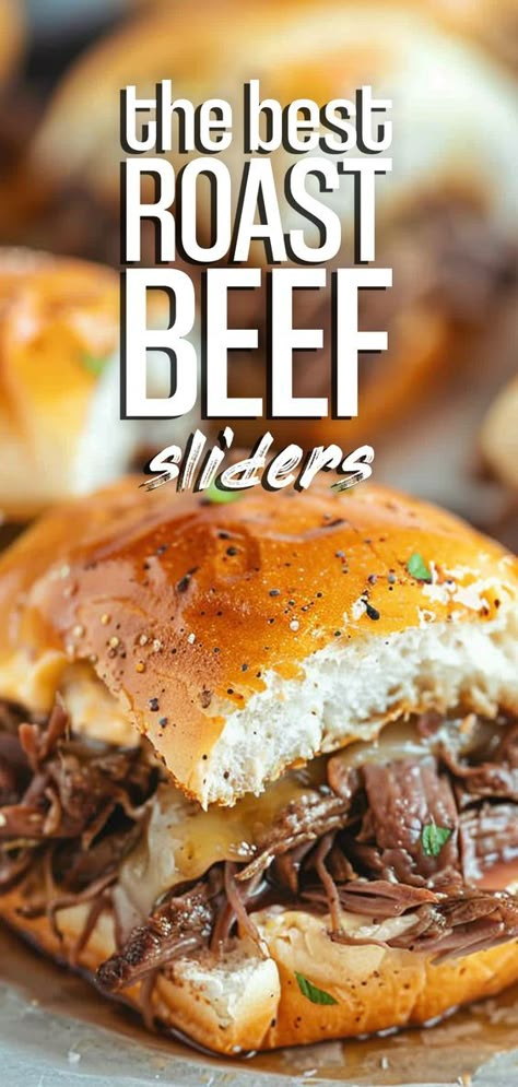 Roast Beef Sliders [25 Minutes] – Chasety Roast Beef Hot Shots, Mini Roast Beef Sliders, Roastbeef Sliders On Hawaiian Rolls, Pot Roast Sliders Hawaiian Rolls, Roast Beef And Cheese Sliders, Roastbeef Sliders Au Jus, Roast Beef Sliders With Au Jus, Recipes Using Roast Beef, Roast Beef Recipes Sandwiches