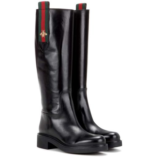 Gucci - Black leather boots Gucci Boots Women, Bobbies Shoes, Gucci Boots, Shoe Boot Sandals, Gucci Leather, Gorgeous Shoes, Boots Fall, Gucci Shoes, Black Leather Boots