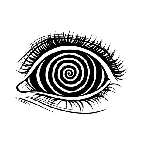 Psychedelic spiral eye Premium Vector | Premium Vector #Freepik #vector #geometric #black #eye #swirl Black, Premium Vector, Graphic Resources, Black And White