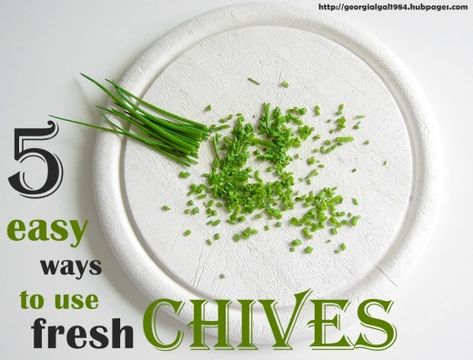 Chives Recipe, Fresh Herb Recipes, Herb Recipes, Page 404, Favorite Meals, Fresh Chives, Spices And Herbs, Spices And Seasonings, Looks Yummy