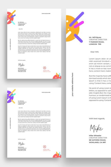 Playful letterhead design for kids school or kindergarten Letter Heads Design Creative, Footer Design, Bullet Journal Paper, Documents Design, Business Letter, Magazine Layout Design, Cv Design, Letterhead Template, Letterhead Design