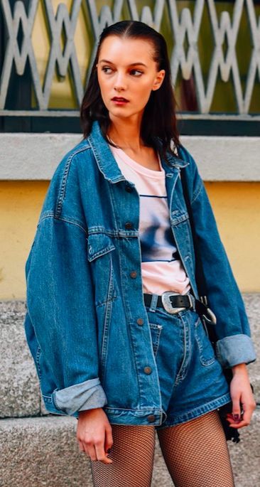 Look 80s, Fashion Guys, Look Grunge, Goth Outfit, Denim Jacket Outfit, Denim Outfits, Look Retro, 80s Outfit, 1990s Fashion