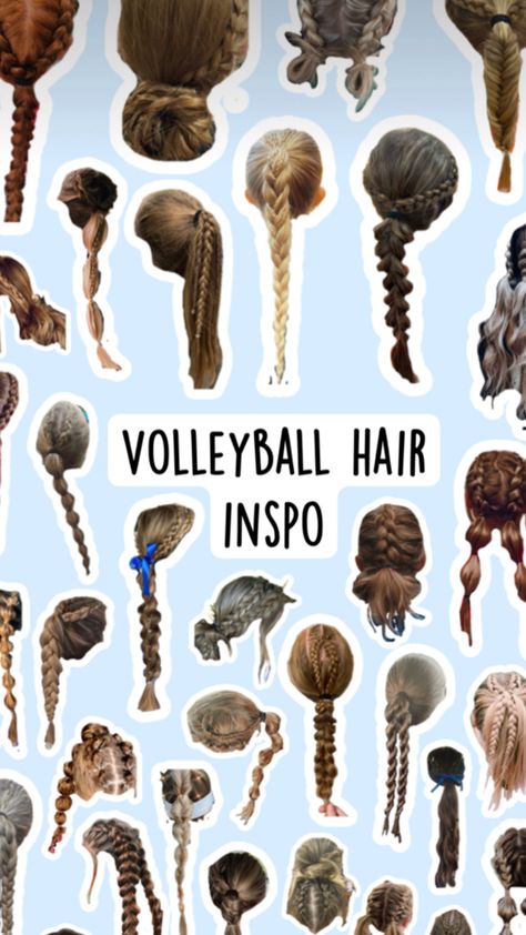 Cute Volleyball Hairstyles Easy, Cute Volleyball Hairstyles, Cute Sporty Hairstyles, Soccer Hairstyles, Volleyball Hair, Preppy Hairstyles, Gymnastics Hair, Hairstyle Examples, Softball Hairstyles