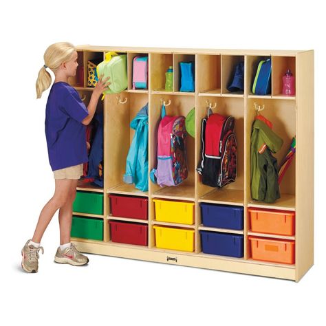 Jonti-Craft Large Locker Organizer - 26857JC Homework Management, Preschool Cubbies, Locker Organizer, Kids Locker, Mail Slots, Locker Organization, Play Corner, Clear Bins, School Supply