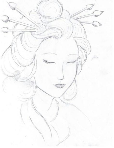 Manifesto Japanese Geisha Drawing, Geisha Drawing, Drawing Japanese, Geisha Artwork, Drawing Outlines, Japanese Drawing, Drawing Traditional, Drawing Kawaii, Aesthetic Japanese