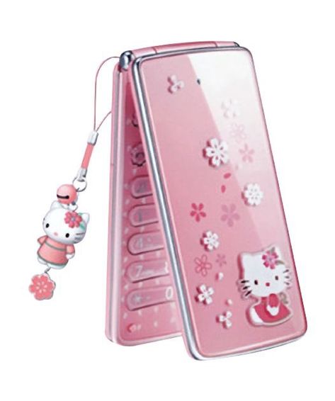 Flip Phone Aesthetic, Hello Kitty Phone, Phone Template, Charmmy Kitty, Hello Kitty Aesthetic, Retro Gadgets, Retro Phone, Pink Hello Kitty, Flip Phone