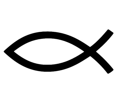 ICHTHYS - Spiritual Decal The Ichthys is a symbol consisting of two intersecting arcs, the ends of the right side extending beyond the meeting point so as to resemble the profile of a fish. The symbol was adopted by early christians as a secret symbol.   It is now known colloquially as the "sign of the fish" or the "Jesus fish". Jesus Fish Symbol, Christian Fish Symbol, Christian Music Lyrics, Fish Sign, Survivor Tattoo, Christian Decals, Mystical Symbols, Rustic Wood Crafts, Work For The Lord