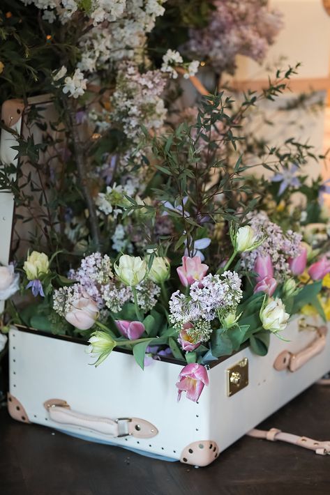 Little touches from vintage inspired suitcases to toy boxes set the scene while the stunning floral installations highlighted the shoe to provide the perfect photo moments. #moriartyevents #eventproduction #londoneventsagency #luxuryevents #eventdesign #luxuryindustry #bespokeevents #eventinspiration #liveevents #events #desingershoes #weddingshoes #creativedesigner #brandlaunch #brandedevents #theweddingedition #Louboutin #ChristianLouboutin Suitcase With Flowers, Antique Suitcase, Influencer Event, Floral Installations, Event Inspiration, Brand Experience, Toy Boxes, Vintage Vibes, The Scene