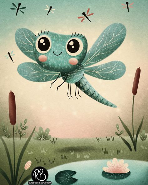 Cute Dragonfly Artwork Tutorial by @floortjesart #cutedragonfly #dragonflydrawing #childrensbookillustration #childrensillustration #childrensbookartwork #storybookillustration #cuteanimalcharacter #cutecharacterillustration #texturedartwork #dragonflies #dragonflyillustration #childrensillustrationart #procreate #procreateart #procreatedrawing #procreatepainting #procreateartwork #digitalart #digitalartwork #digitalillustration #digitaldrawing #digitalpainting #illustration #illustragram... Dragon Fly Illustration, Artwork Tutorial, Dragonfly Illustration, Cute Dragonfly, Dragonfly Artwork, Dragonfly Drawing, Story Books Illustrations, Storybook Art, Cartoon Dragon