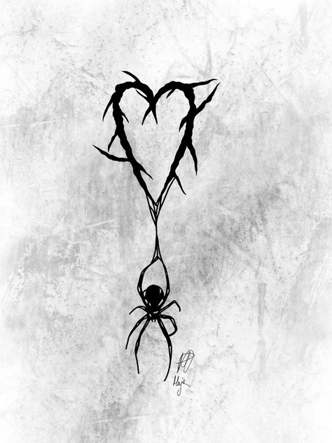 Love, heart, spider, aesthetic, tattoo Spider Aesthetic, Heart Spider, Tattoo Templates, Spider Tattoo, Aesthetic Tattoo, Tattoo Inspo, Tattoos, Quick Saves