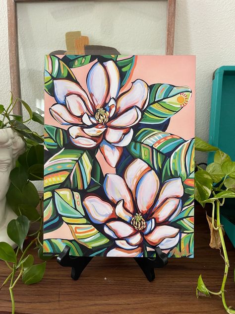 Magnolia Print – morganpaintsstuff Pop Up Books, Magnolia Print, Pvc Board, Book Publisher, Pop Up Art, Up Book, Pop Up Book, Andy Warhol, Self Publishing