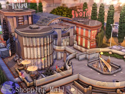 The Sims Resource - High Street Shopping Mall l noCC Sims 4 Cc Shopping Mall, Sims 4 Deco Buildings Cc, Sims 4 Shopping Mall, Sims 4 Shopping Center, Sims 4 Mall, Mall Layout, Sims 4 Cc Shopping, Storybook Nursery, Sims 4 Tsr