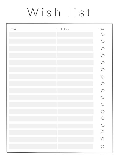 Organisation, Books To Read List Template, Book Checklist Template, Book Wishlist Template, Book Tbr Template, To Be Read List Template, To Read List Template, Tbr List Bullet Journal, Book List Template