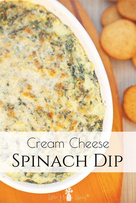 Spinach Dip No Sour Cream, Easy Spinach Dip With Cream Cheese, Homemade Spinach Dip Easy, Baked Spinach Dip Recipe, Spinach Dip With Chicken, Fresh Spinach Dip Recipe, Spinach Dip With Fresh Spinach, Spinach Cream Cheese Dip, Baked Cream Cheese Dip