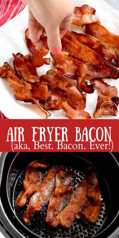 Airfryer Bacon, Air Fry Bacon, Air Fryer Bacon, Air Fryer Recipes Breakfast, New Air Fryer Recipes, Air Fryer Recipes Snacks, Air Fryer Cooking Times, Cooks Air Fryer, Air Fried Food