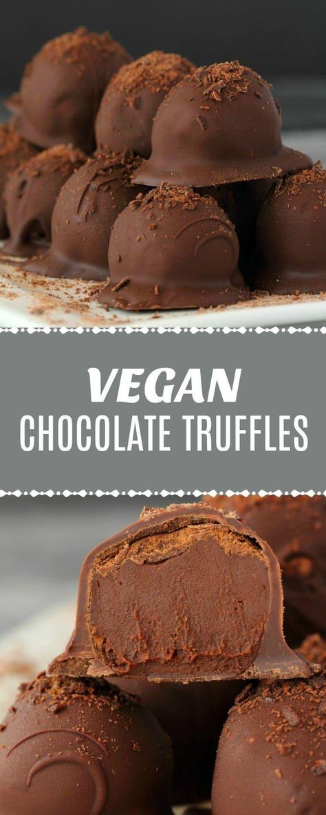 Vegan Chocolate Truffles, Vegan Candies, Desserts Vegan, Truffle Recipe Chocolate, Truffle Recipe, Think Food, Vegan Dessert Recipes, Vegan Treats, Paleo Dessert