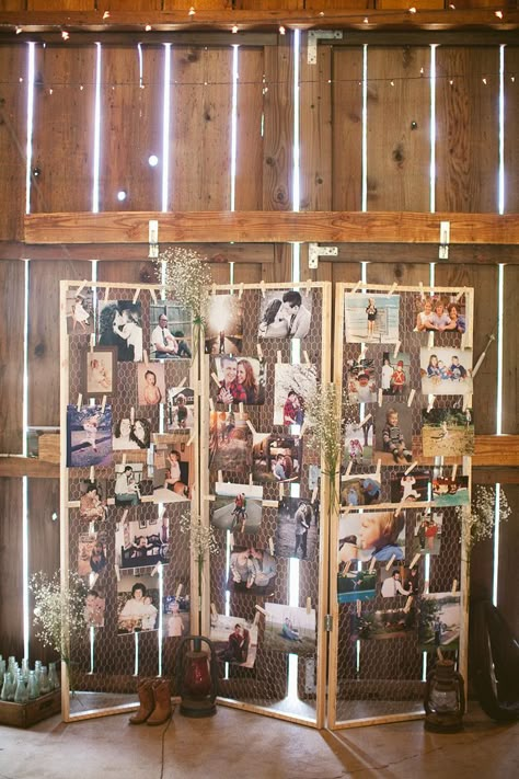 familiy photos display ideas for your wedding day Ffa Banquet, Diy Photo Display, Wedding Photo Display, Deco Champetre, Rustic Wedding Decorations, Grad Party Ideas, Interior Vintage, Decoration Photo, Wedding Forward