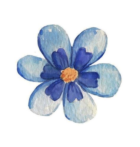 repost ; creds to owners Desain Quilling, Watercolor Flower Art, Summer Wallpaper, الرسومات اللطيفة, Blue Flower, Flower Drawing, Wall Collage, Watercolor Flowers, Painting & Drawing