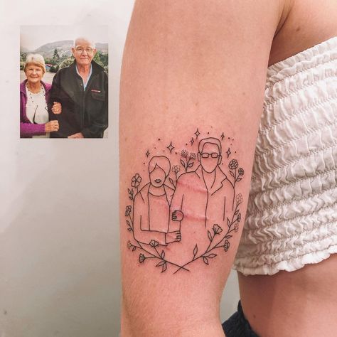 𐄚𖠶𖢚_tukoi_𖢚𖠶𐄚 on Instagram: “Jaslins grandparents, taking bookings for January” Oya Tattoo, Grandparents Tattoo, Grandma Tattoos, Photography Tattoo, Tribute Tattoos, Tattoo Couple, Uv Tattoo, Tattoo Culture, Tattoo Parlor