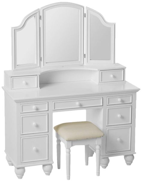 Stool Bedroom, Bedroom Vanity Set, Rooms Decoration, Bedroom Makeup Vanity, Bedroom Vanity, White Vanity, Cute Bedroom Decor, Cute Room Ideas, Wood Vanity