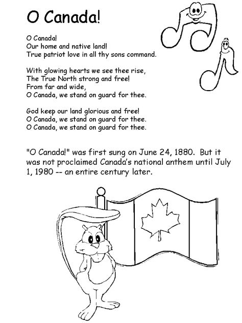 Canadian activities Oh Canada Lyrics, Canadian Activities, O Canada Lyrics, Canada Crafts, Canadian National Anthem, Canada For Kids, Canada Day Crafts, Canada Project, Montessori Geography